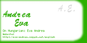 andrea eva business card